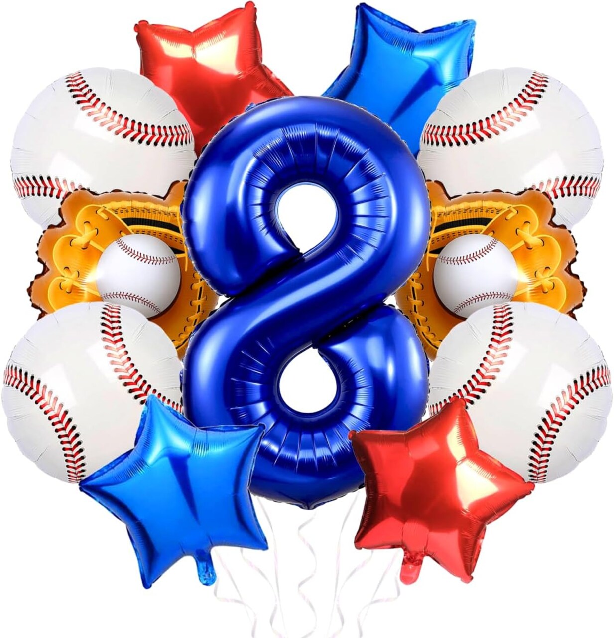 Baseball Balloons Birthday Decorations for Boys 8th Birthday Dodgers Balloons